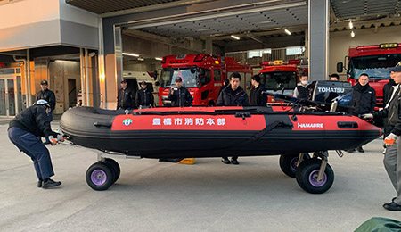 豊橋消防本部様前後車輪の動作確認