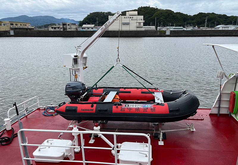 岩手県警察警備艇「第2さんりく」に搭載されたAU360W