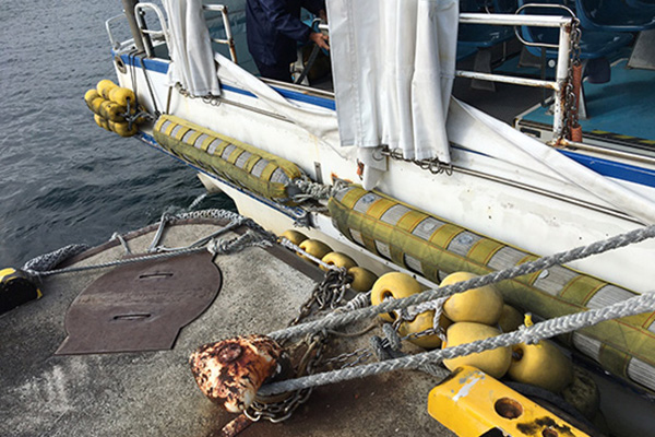 長崎県の軍艦島クルーズ船で5年間使用した状況