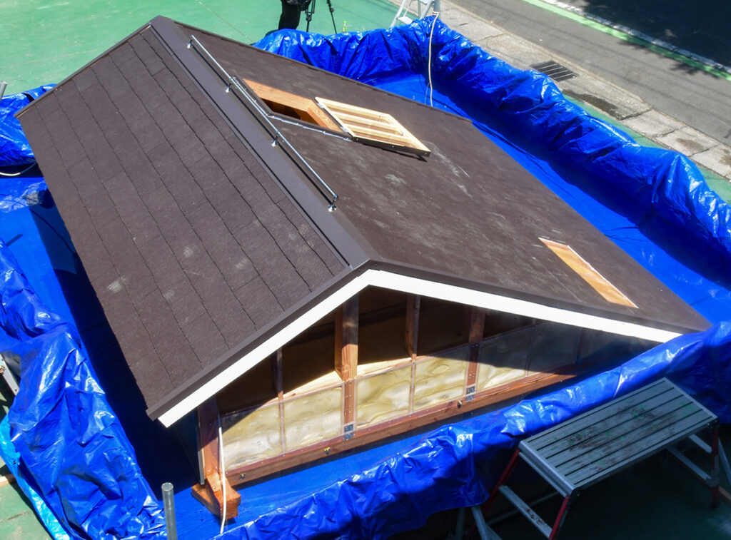 屋根裏シェルター水上浮力実験